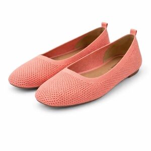 Lucky Brand Daneric Knit Ballet Flats Pink Square Toe Slip-On Size 10 NWT